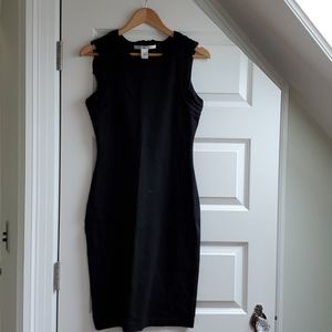 Diane von Furstenberg Body con black dress size 8
